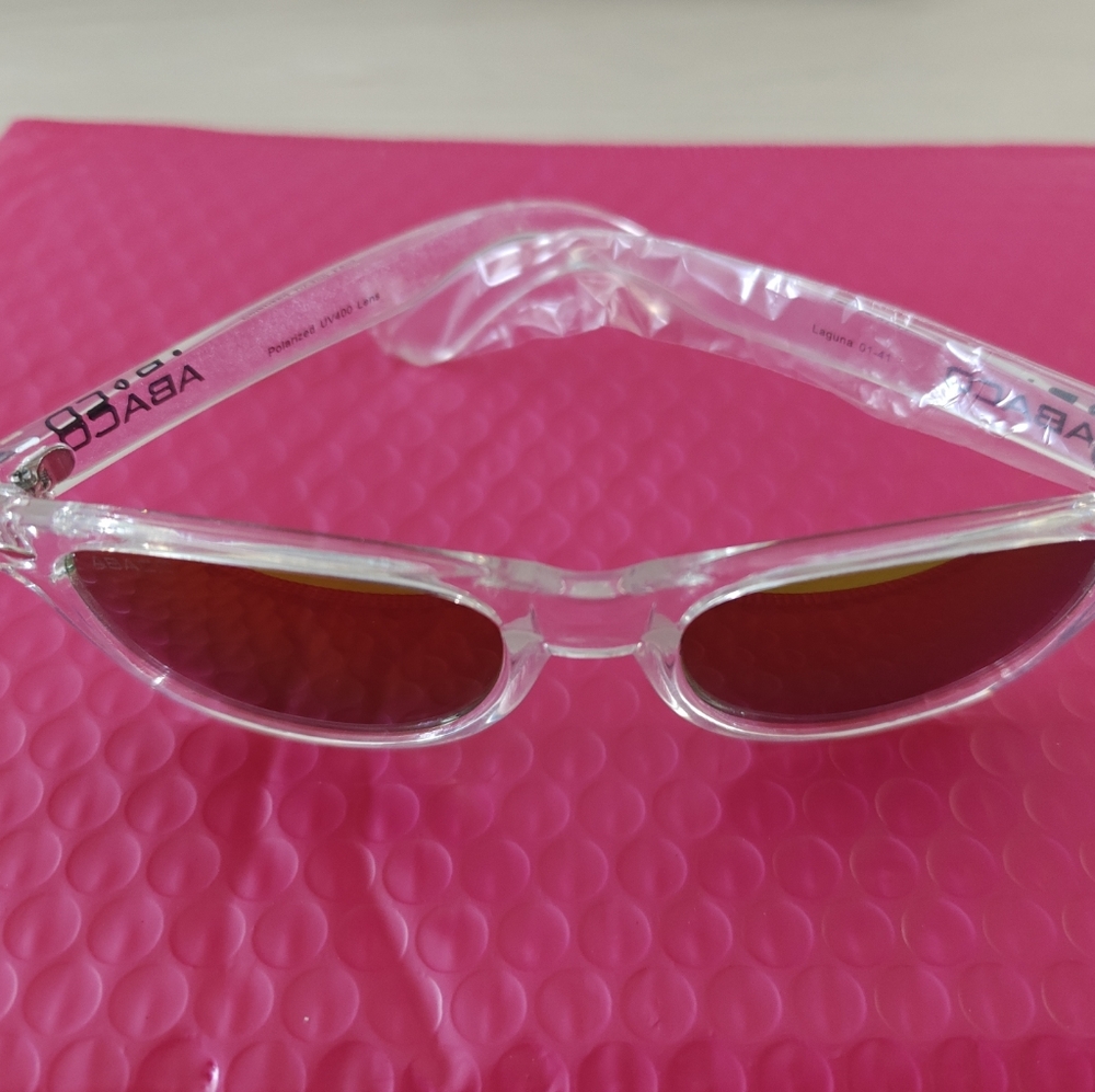 Abaco Sunglasses Unisex Laguna Crystal Clear Style Fire Mirror Polarized UV Lens - Picture 2 of 8
